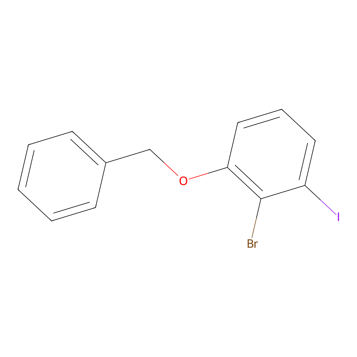 1-(Benzyloxy)-2-bromo-3-iodobenzene molecular structure, CAS 2276774-70-8