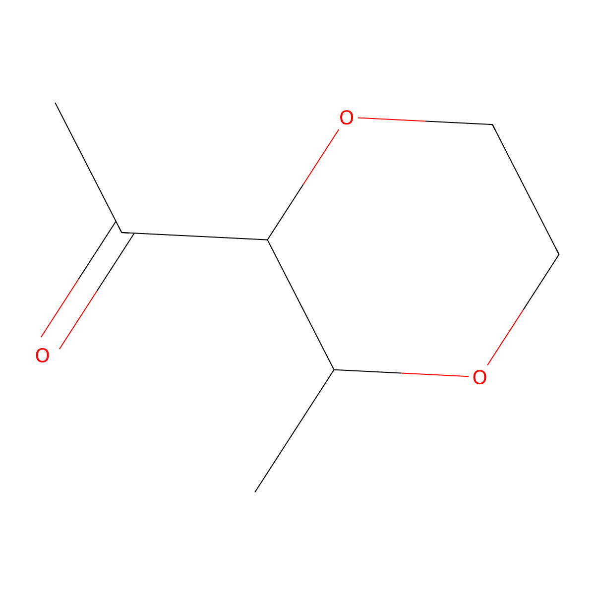 rac-1-[(2R,3R)-3-methyl-1,4-dioxan-2-yl]ethan-1-one molecular structure, CAS 2276791-25-2