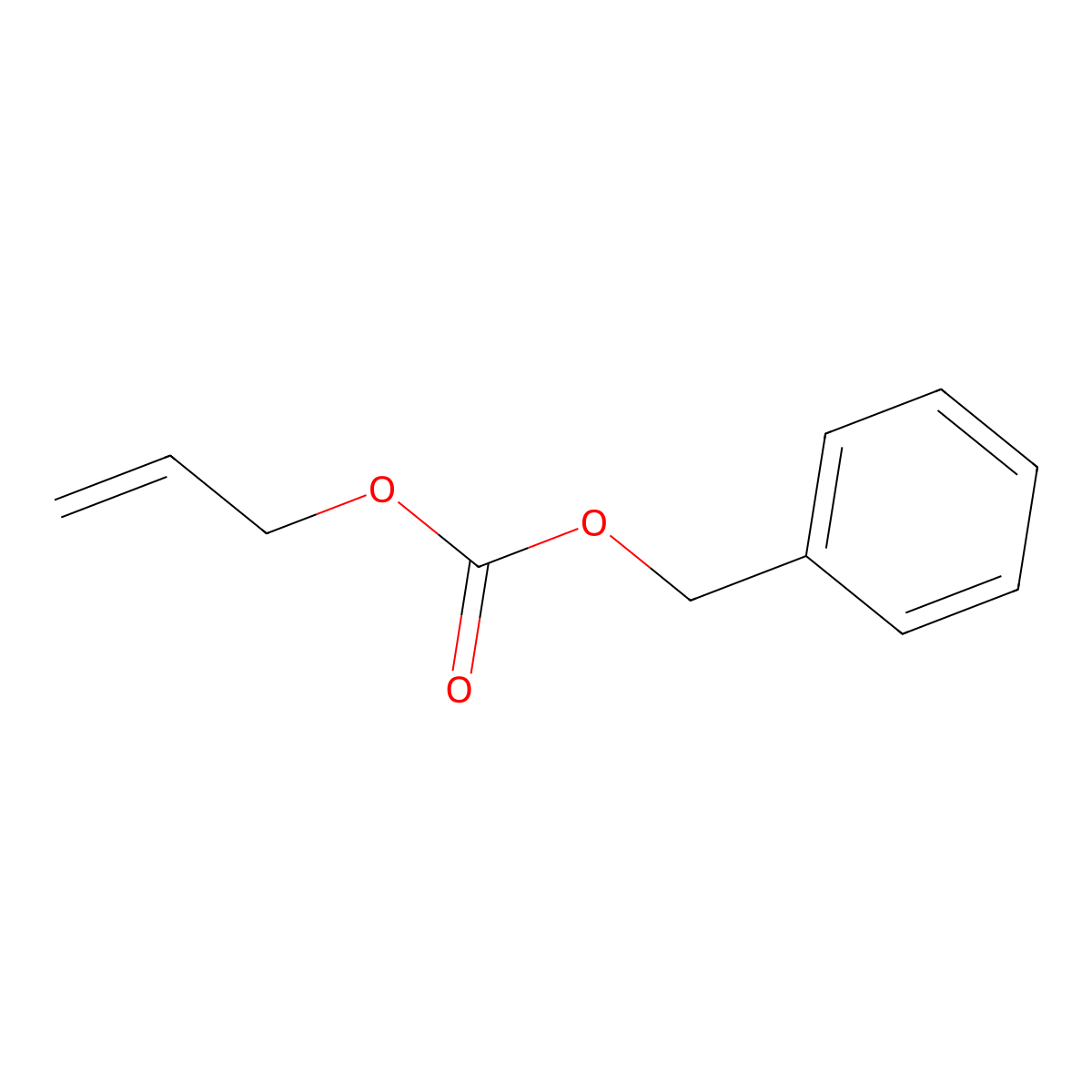 Benzyl prop-2-enyl carbonate molecular structure, CAS 22768-01-0