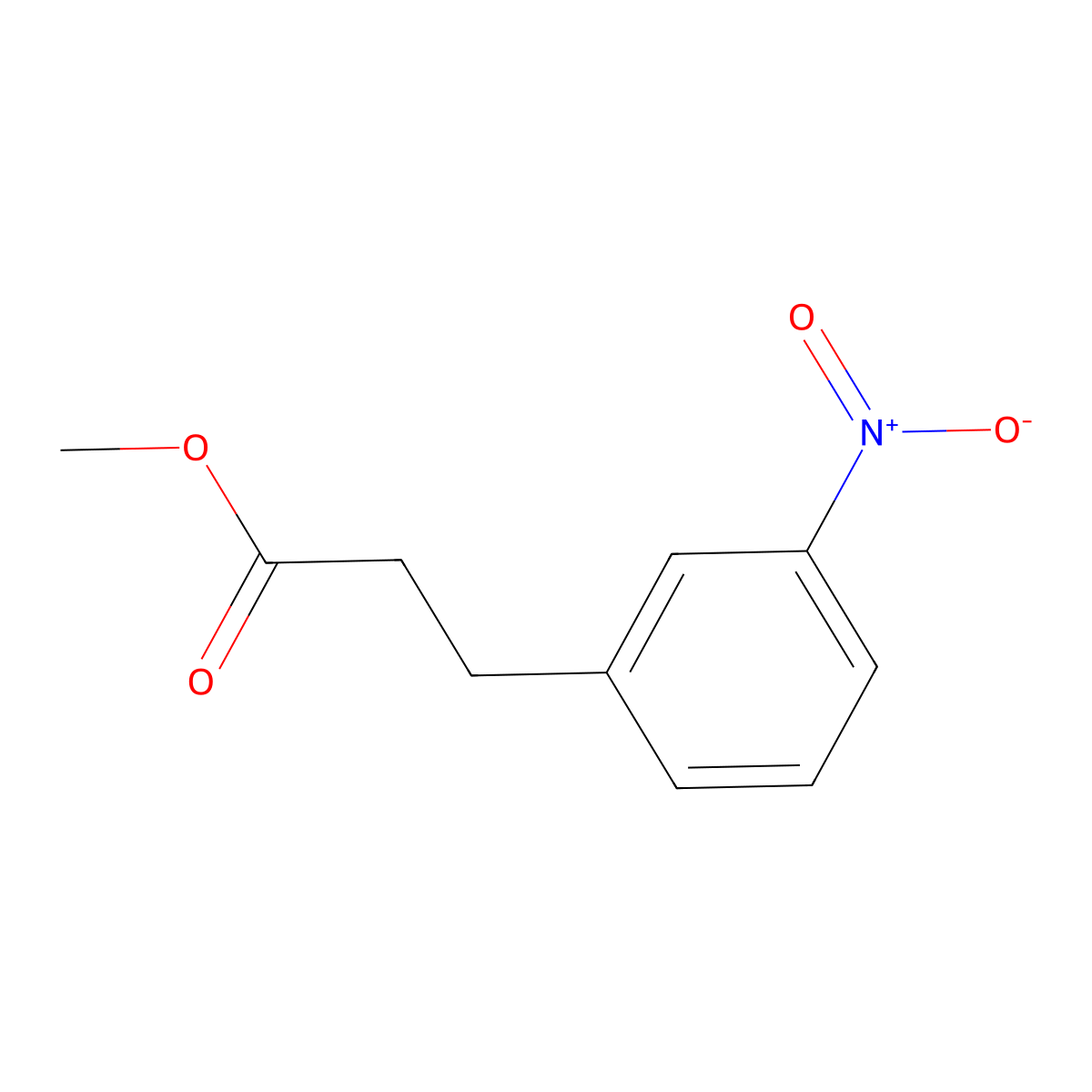 Methyl 3-(3-nitrophenyl)propanoate molecular structure, CAS 22768-05-4