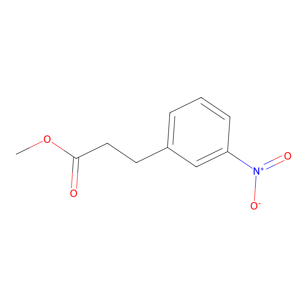 Methyl 3-(3-nitrophenyl)propanoate molecular structure, CAS 22768-05-4