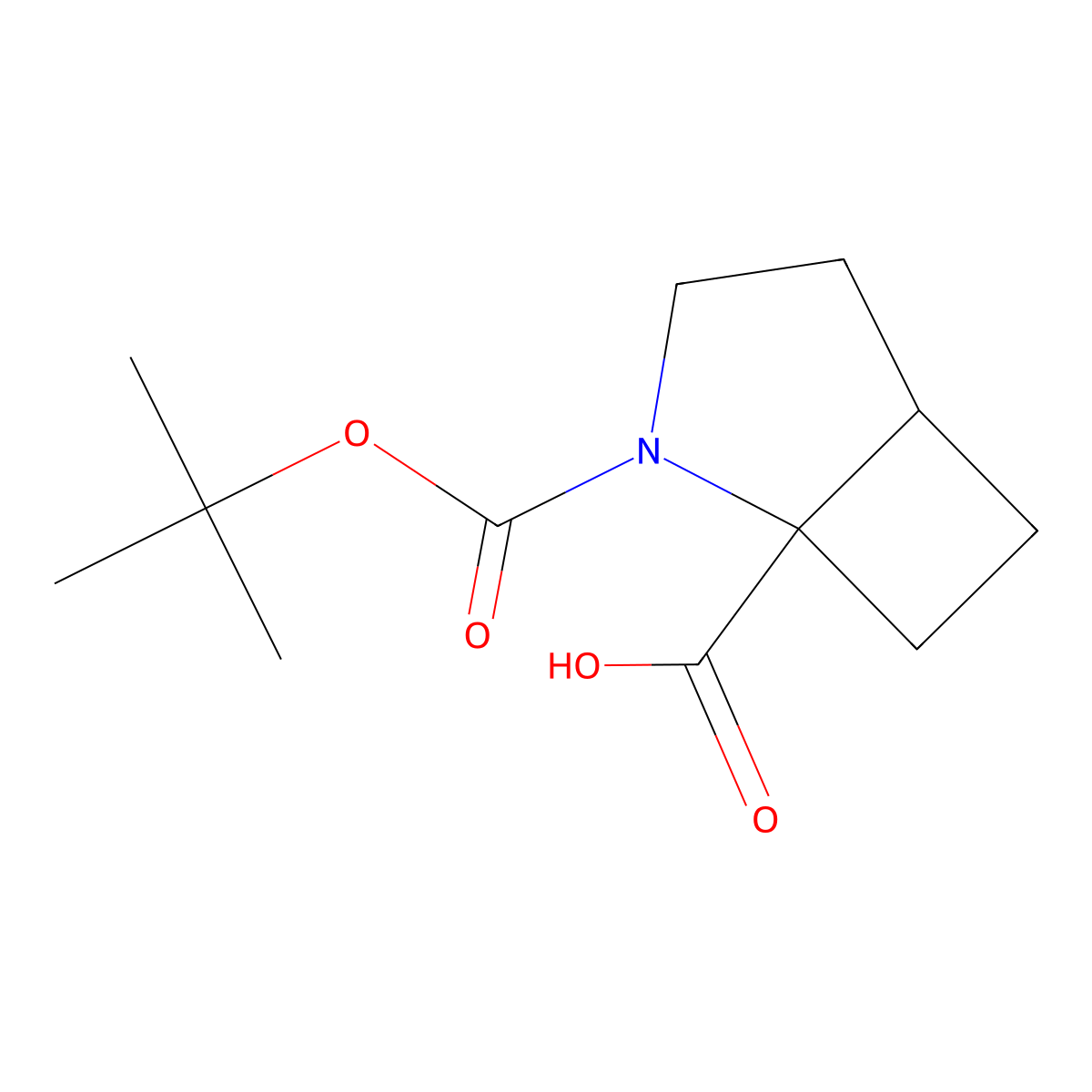 rac-(1R,5R)-2-[(tert-butoxy)carbonyl]-2-azabicyclo[3.2.0]heptane-1-carboxylic acid molecular structure, CAS 2277062-56-1