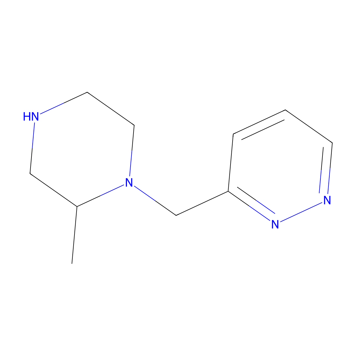3-{[(2S)-2-methylpiperazin-1-yl]methyl}pyridazine molecular structure, CAS 2277115-70-3