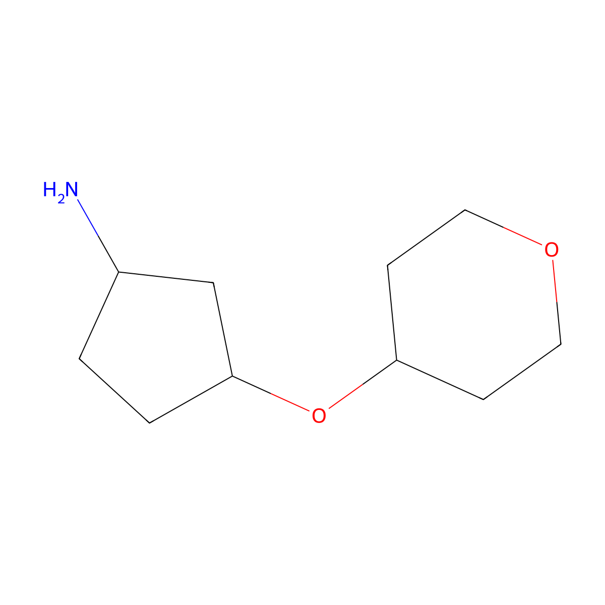 (1S,3R)-3-(oxan-4-yloxy)cyclopentan-1-amine molecular structure, CAS 2277129-81-2