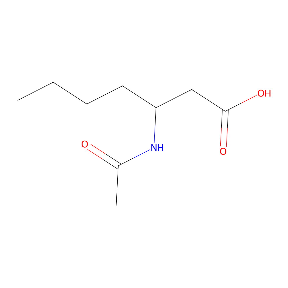 (3R)-3-acetamidoheptanoic acid molecular structure, CAS 2277131-79-8