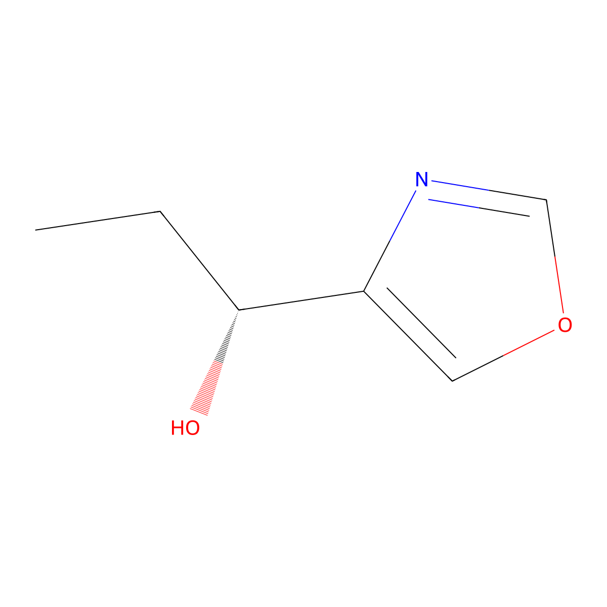(1R)-1-(1,3-oxazol-4-yl)propan-1-ol molecular structure, CAS 2277192-64-8