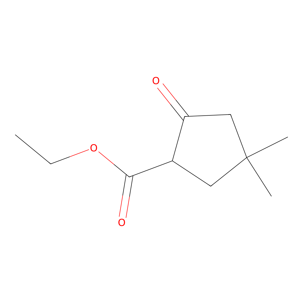 Ethyl 4,4-dimethyl-2-oxocyclopentane-1-carboxylate molecular structure, CAS 22773-08-6