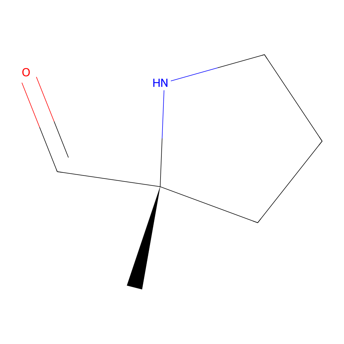 (2R)-2-methylpyrrolidine-2-carbaldehyde molecular structure, CAS 2277300-79-3