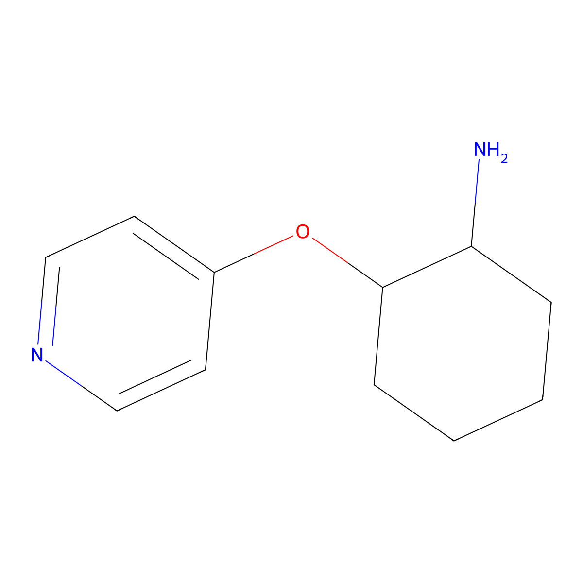 (1R,2R)-2-(pyridin-4-yloxy)cyclohexan-1-amine molecular structure, CAS 2277342-49-9