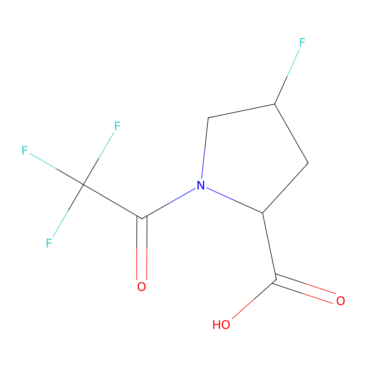 (2S,4R)-4-fluoro-1-(trifluoroacetyl)pyrrolidine-2-carboxylic acid molecular structure, CAS 2277375-78-5