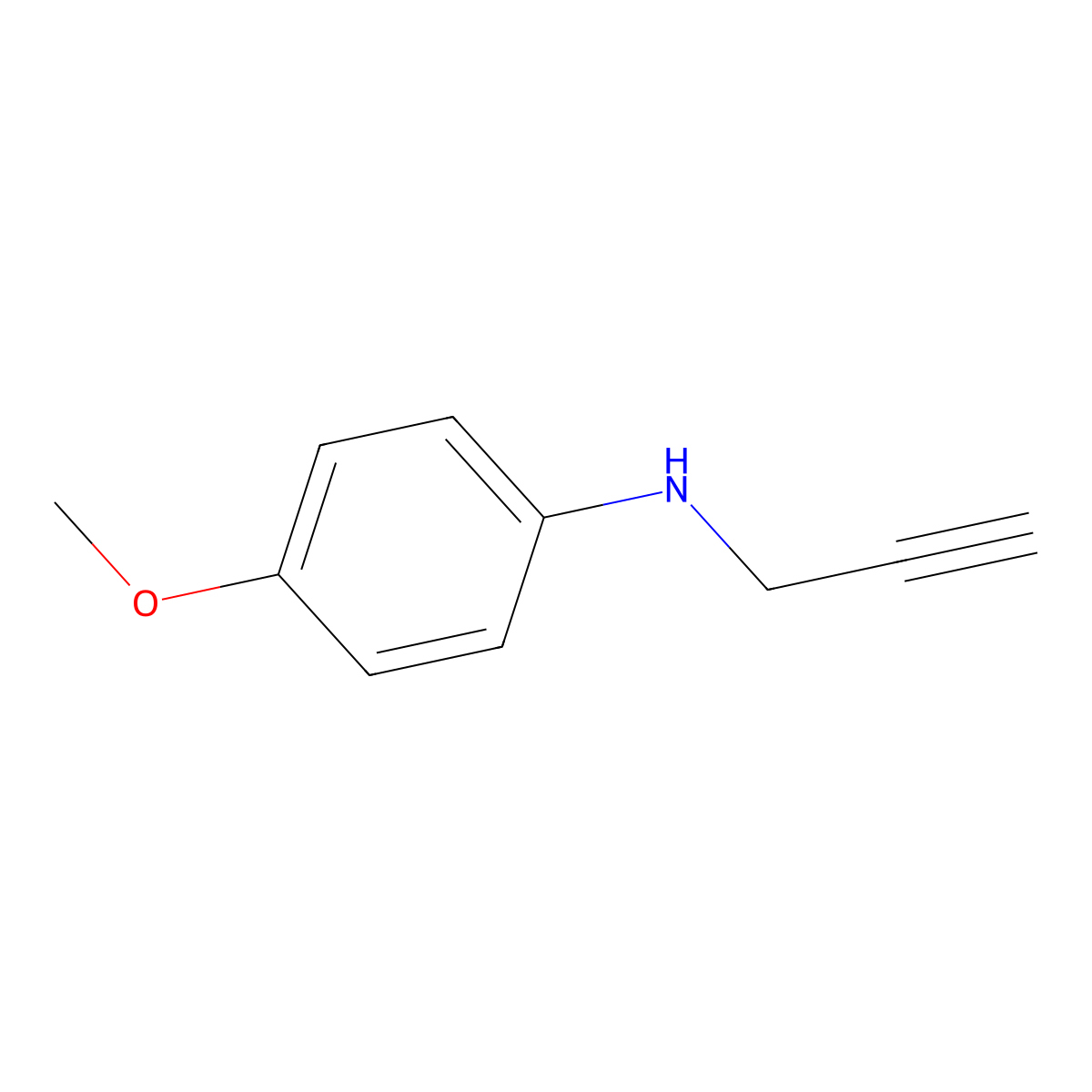4-methoxy-N-(prop-2-yn-1-yl)aniline molecular structure, CAS 22774-66-9