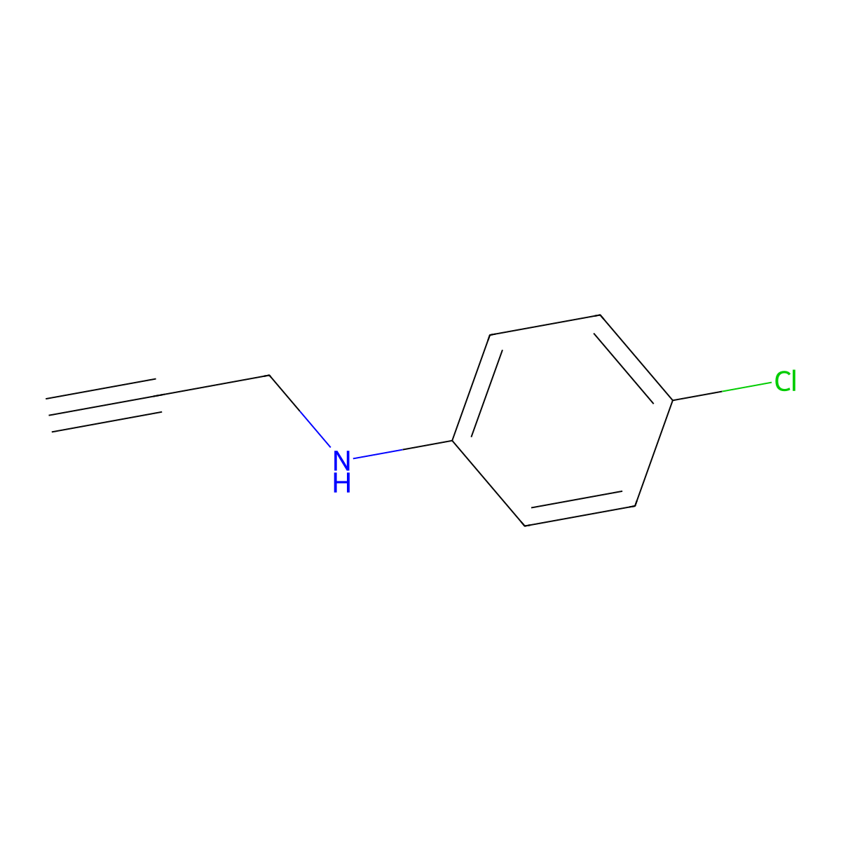 4-chloro-N-prop-2-ynylaniline molecular structure, CAS 22774-67-0