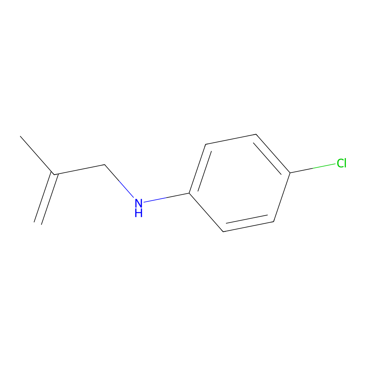 4-chloro-N-(2-methylprop-2-en-1-yl)aniline molecular structure, CAS 22774-84-1