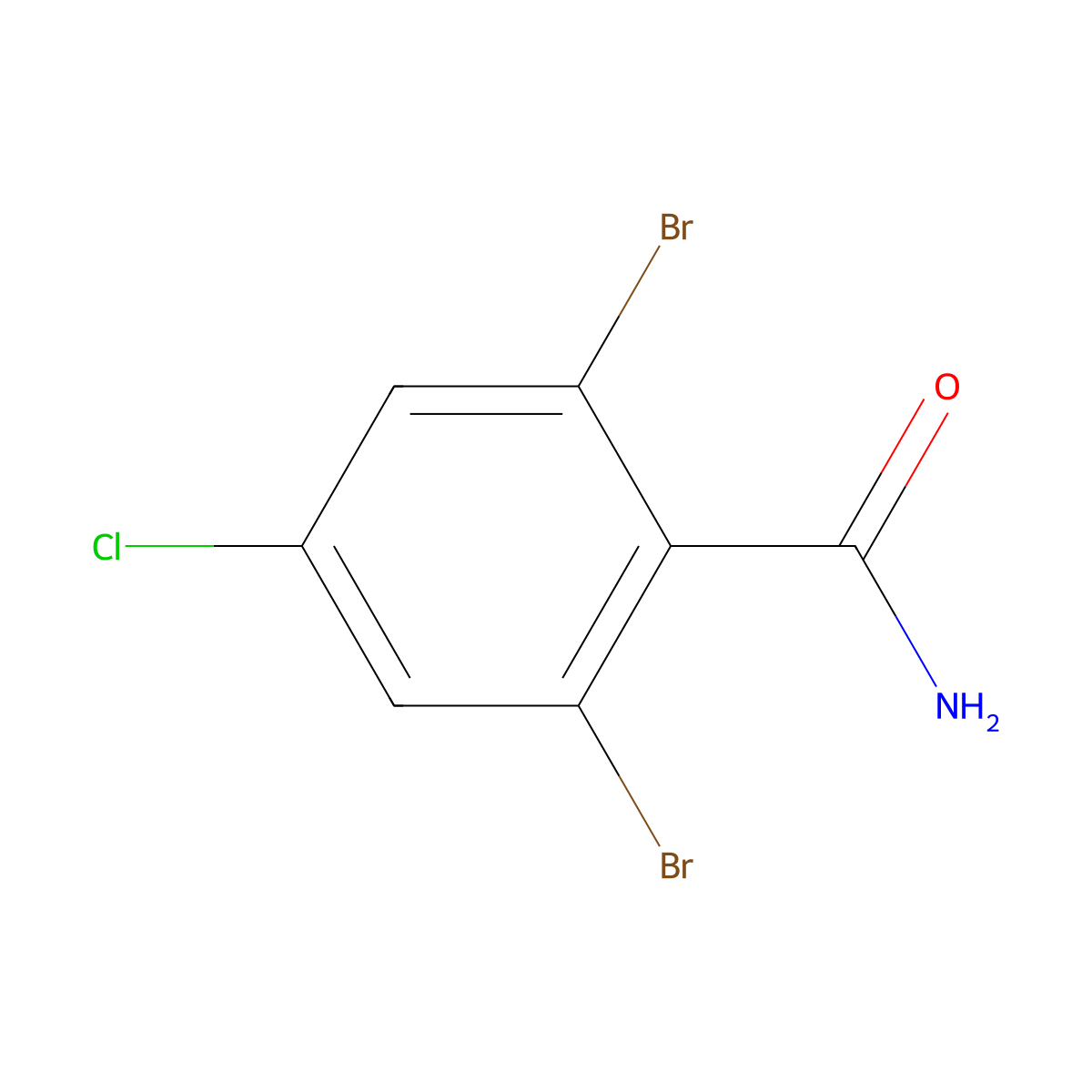 2,6-Dibromo-4-chlorobenzamide molecular structure, CAS 2277480-01-8