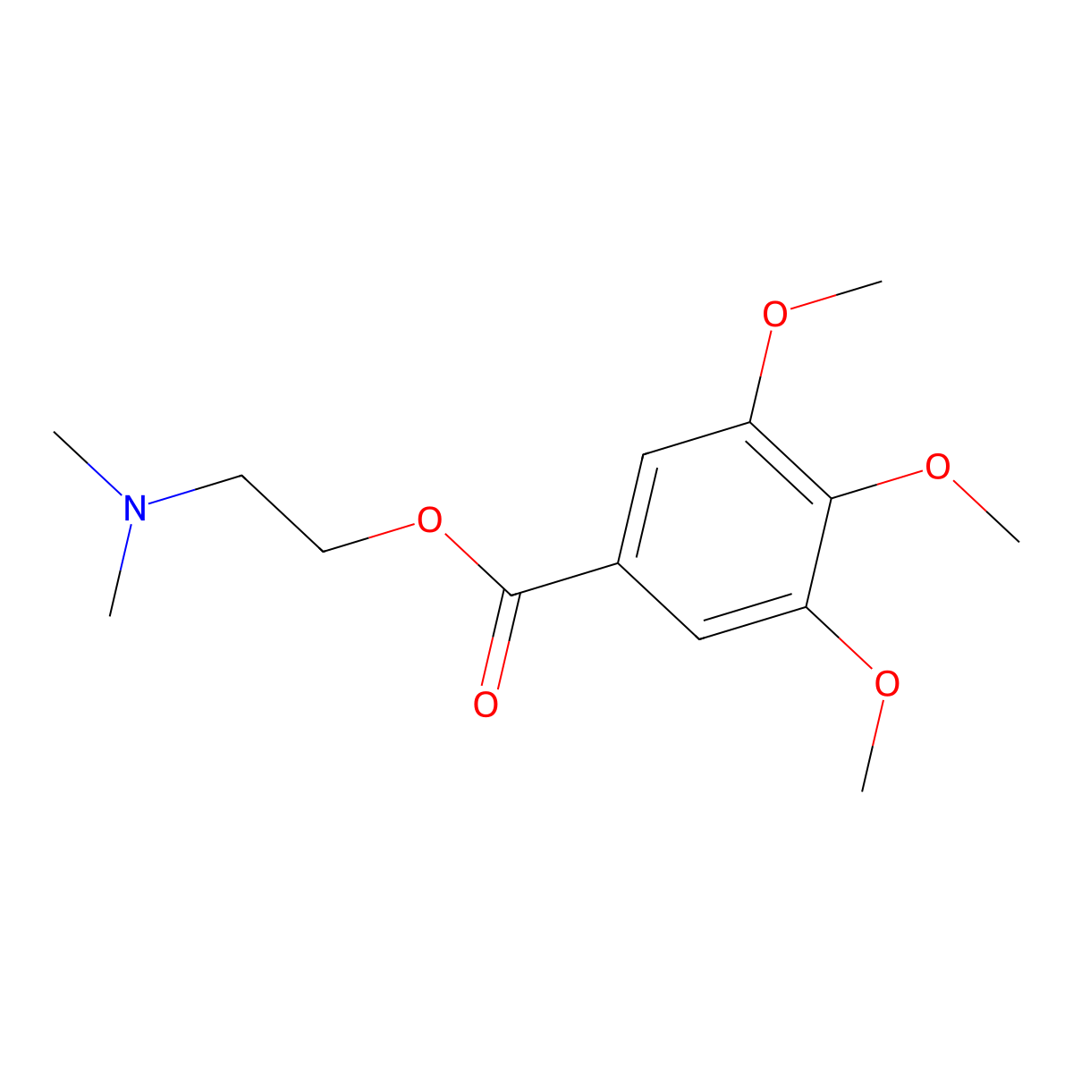 2-(Dimethylamino)ethyl 3,4,5-trimethoxybenzoate molecular structure, CAS 22775-41-3