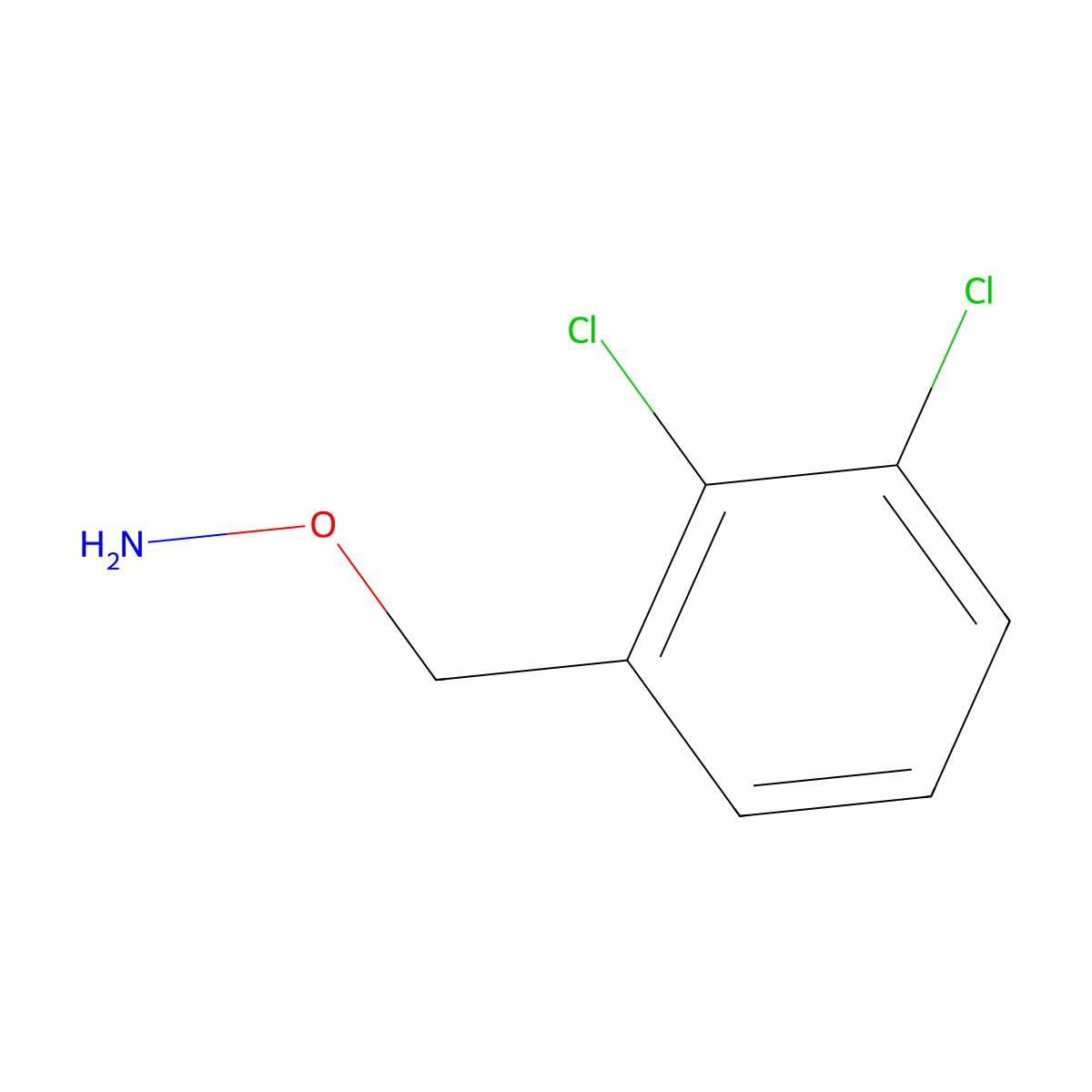 O-[(2,3-dichlorophenyl)methyl]hydroxylamine molecular structure, CAS 227754-33-8