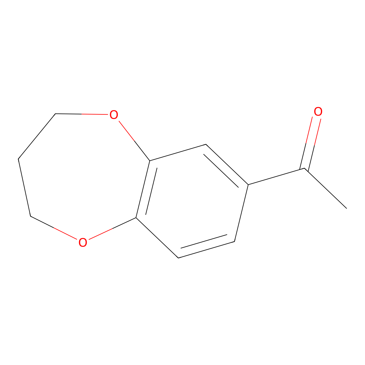 1-(3,4-dihydro-2H-1,5-benzodioxepin-7-yl)ethan-1-one molecular structure, CAS 22776-09-6