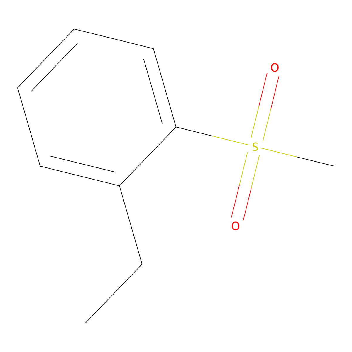1-Ethyl-2-(methylsulfonyl)benzene molecular structure, CAS 22776-32-5