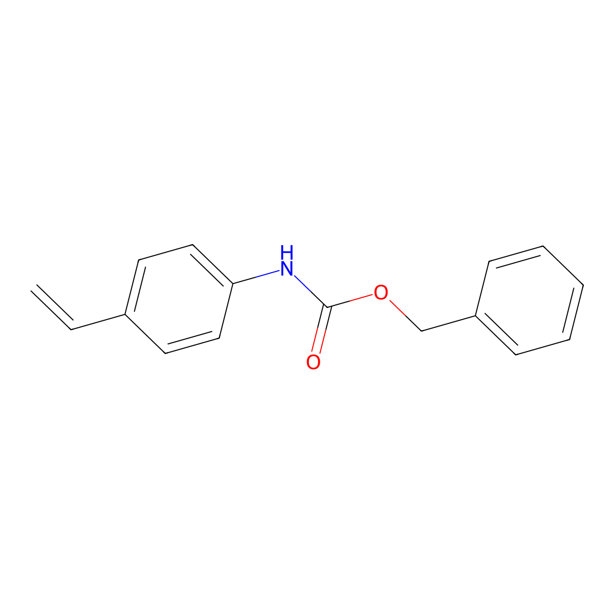 Benzyl N-(4-ethenylphenyl)carbamate molecular structure, CAS 227778-64-5