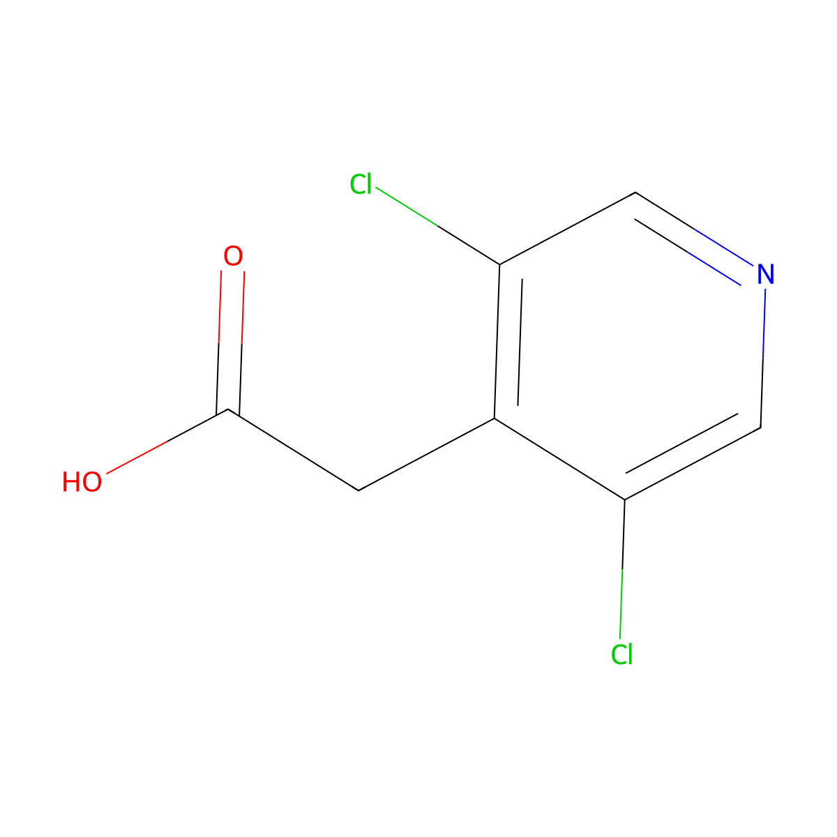 3,5-Dichloropyridine-4-acetic acid molecular structure, CAS 227781-56-8
