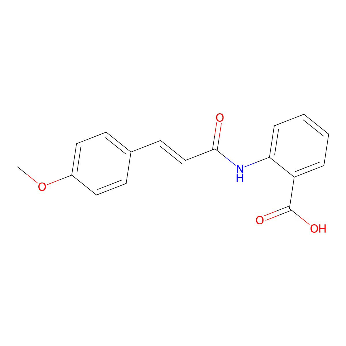 2-{[(2E)-3-(4-methoxyphenyl)prop-2-enoyl]amino}benzoic acid molecular structure, CAS 22780-32-1