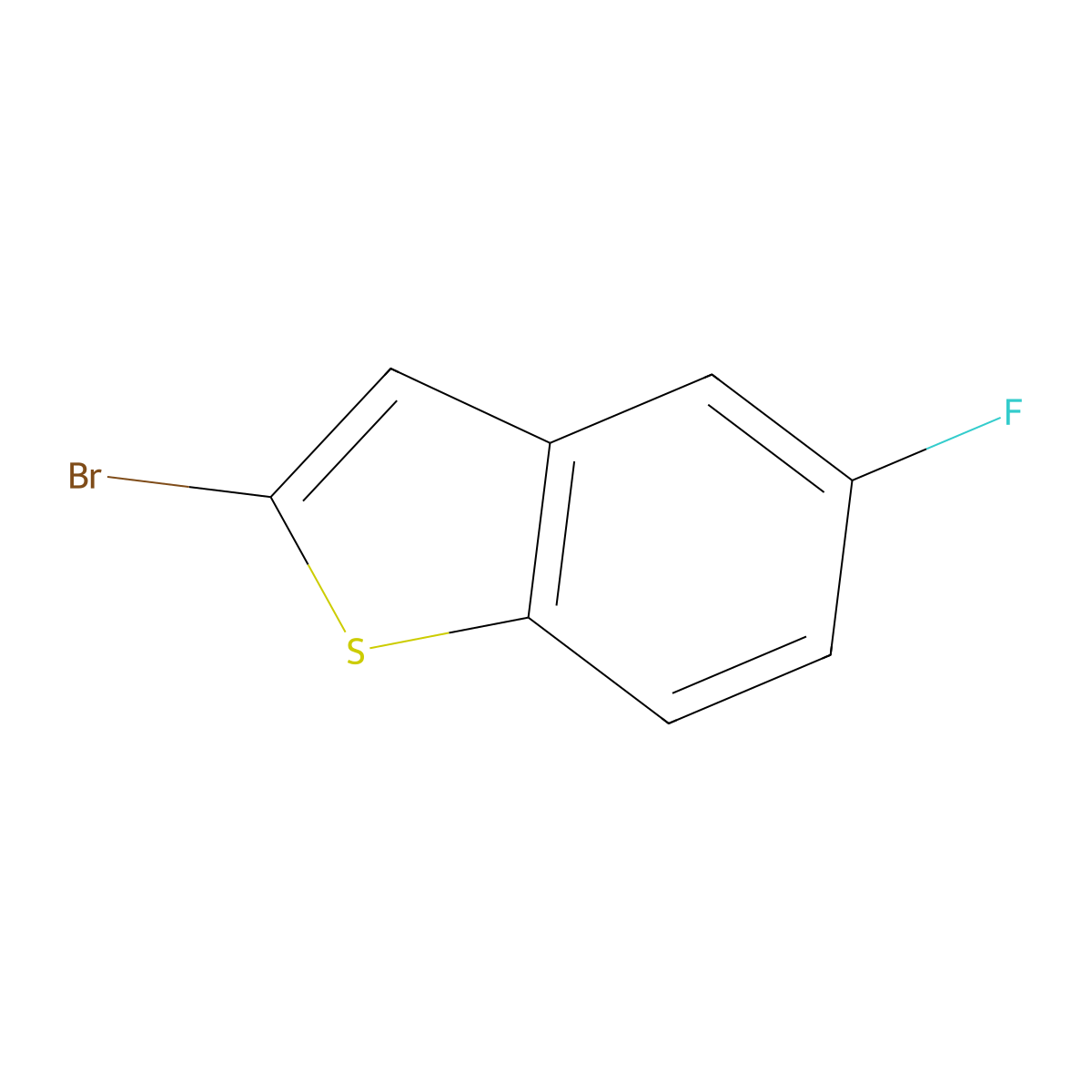 2-Bromo-5-fluoro-1-benzothiophene molecular structure, CAS 227802-37-1