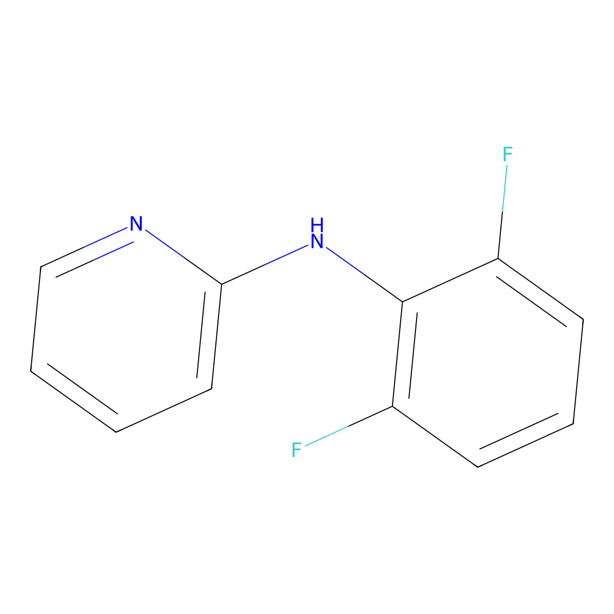 2-Pyridinamine, N-(2,6-difluorophenyl)- molecular structure, CAS 227805-80-3