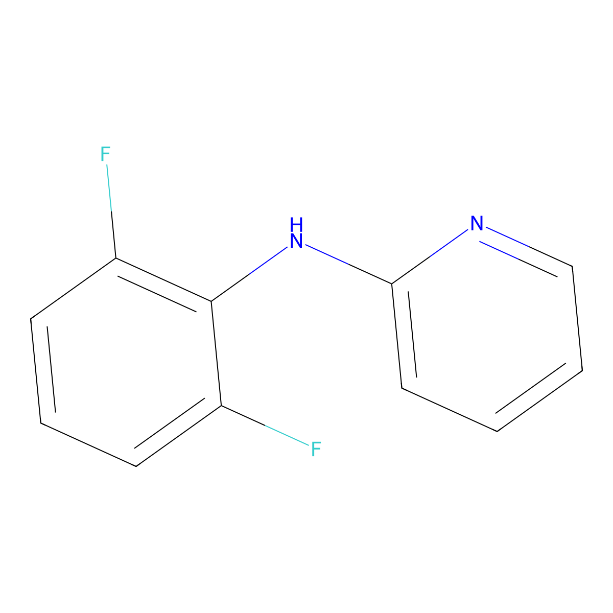 2-Pyridinamine, N-(2,6-difluorophenyl)- molecular structure, CAS 227805-80-3
