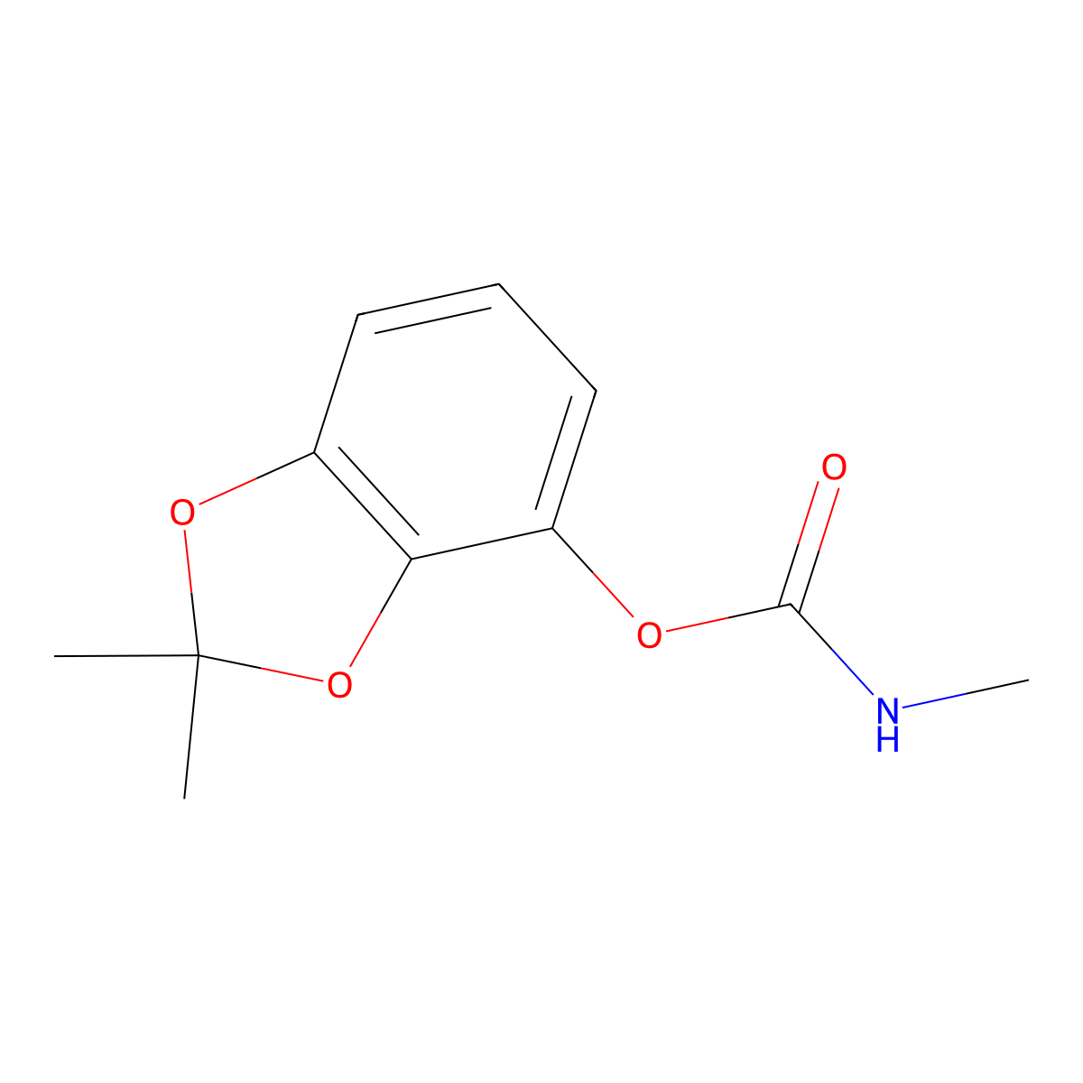Bendiocarb molecular structure, CAS 22781-23-3