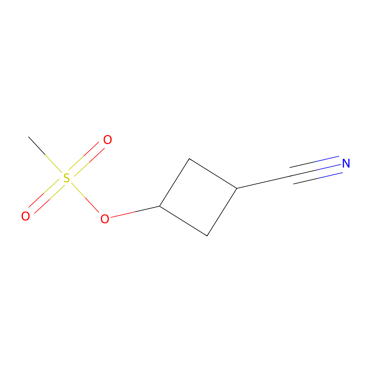 Rac-(1s,3s)-3-cyanocyclobutyl methanesulfonate molecular structure, CAS 2278286-89-6