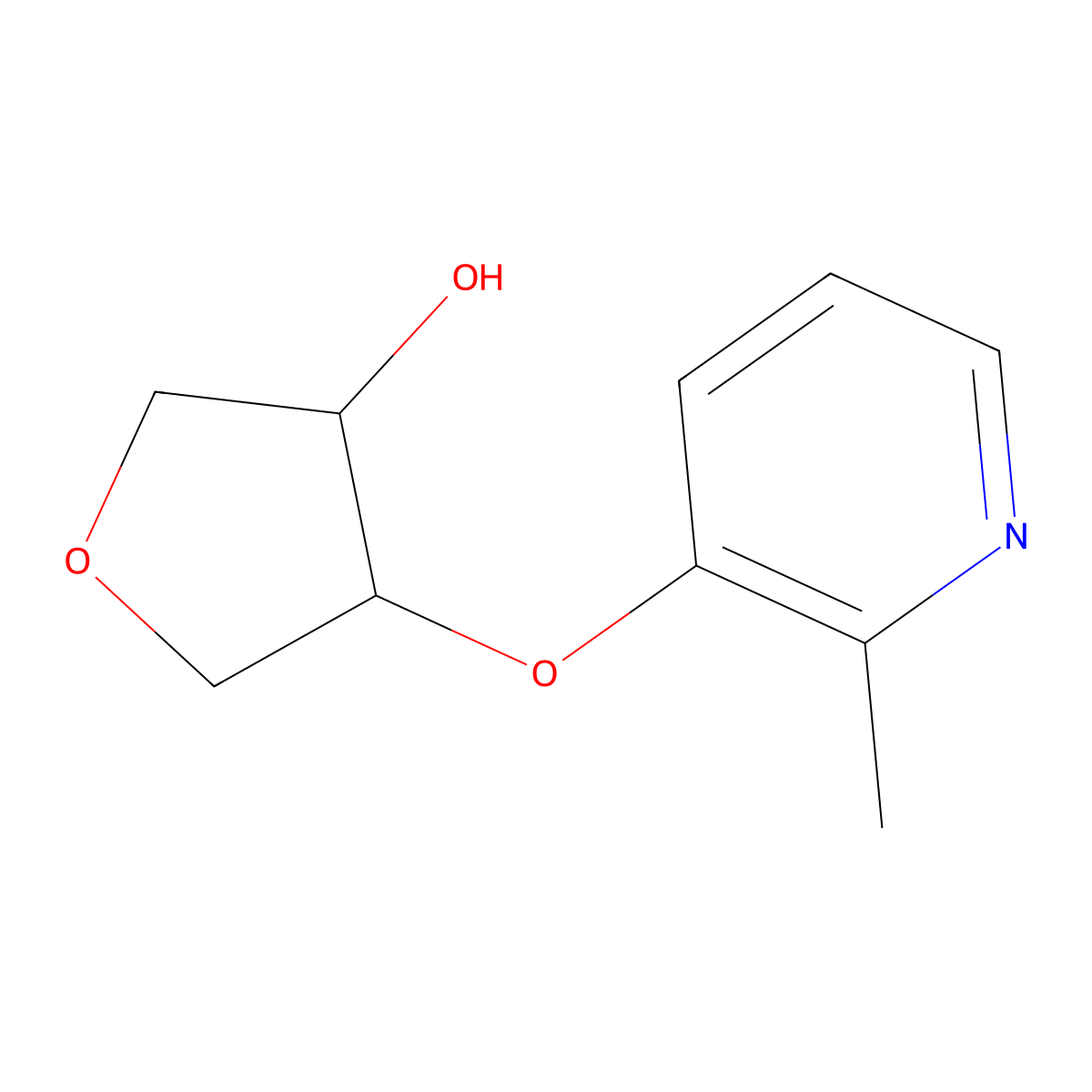 (3R,4R)-4-[(2-methylpyridin-3-yl)oxy]oxolan-3-ol molecular structure, CAS 2278362-57-3