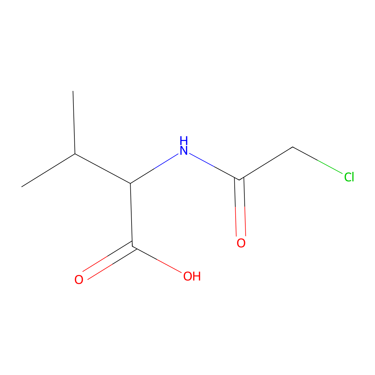 Chloroacetyl-L-valine molecular structure, CAS 2279-16-5