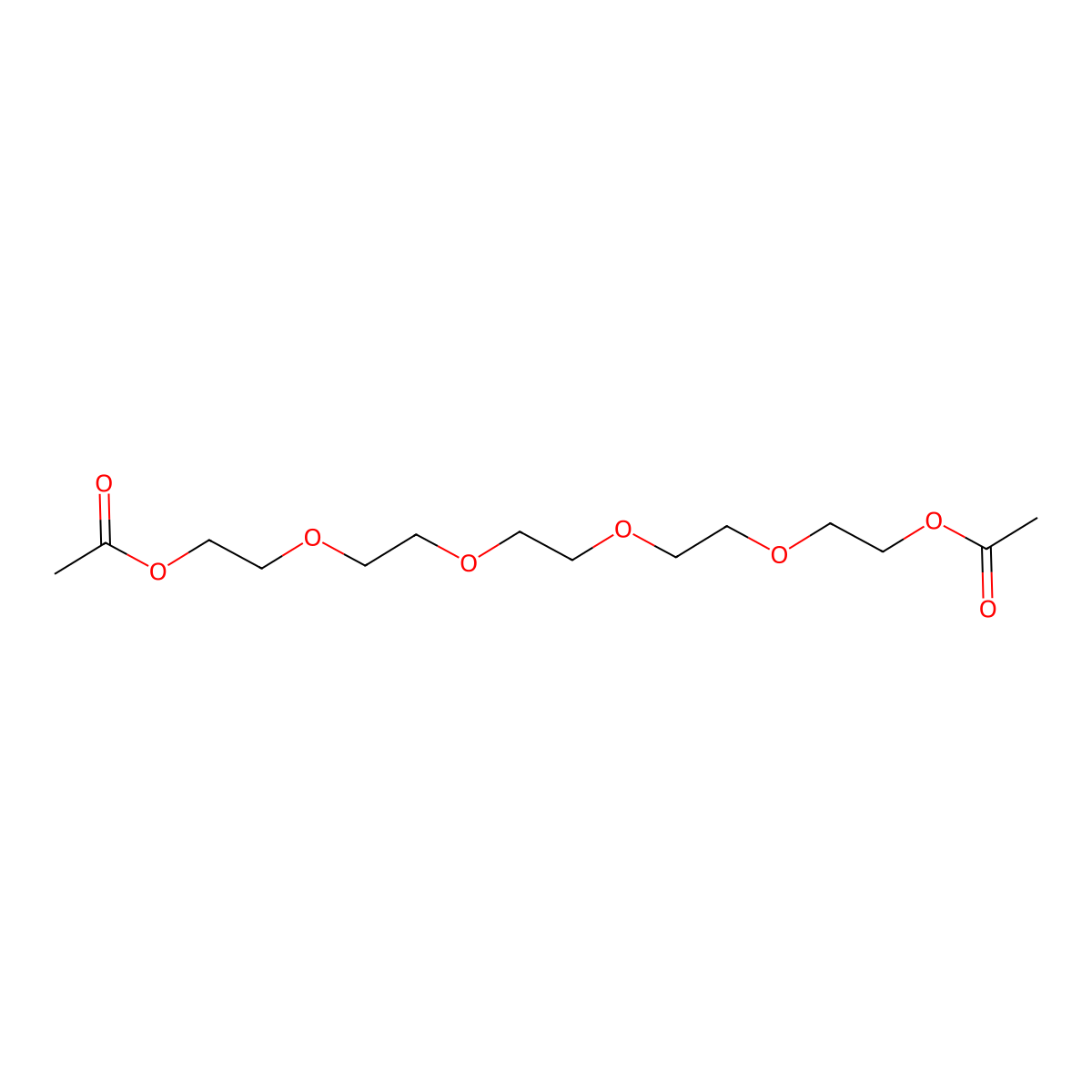 3,6,9,12-Tetraoxatetradecane-1,14-diyl diacetate molecular structure, CAS 22790-13-2
