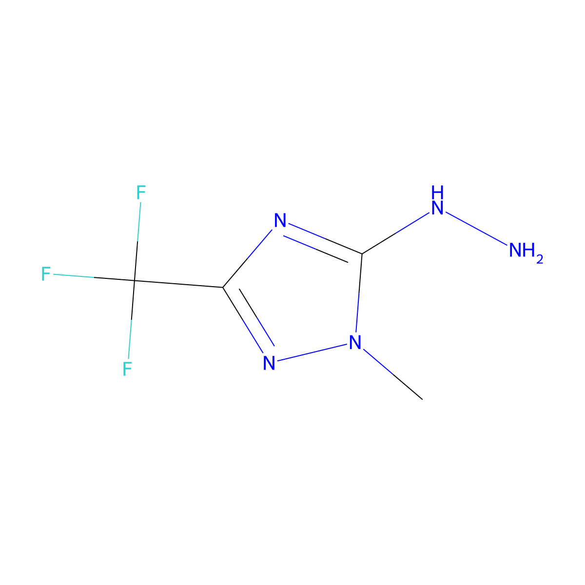 5-Hydrazino-1-methyl-3-(trifluoromethyl)-1H-1,2,4-triazole molecular structure, CAS 2279121-91-2