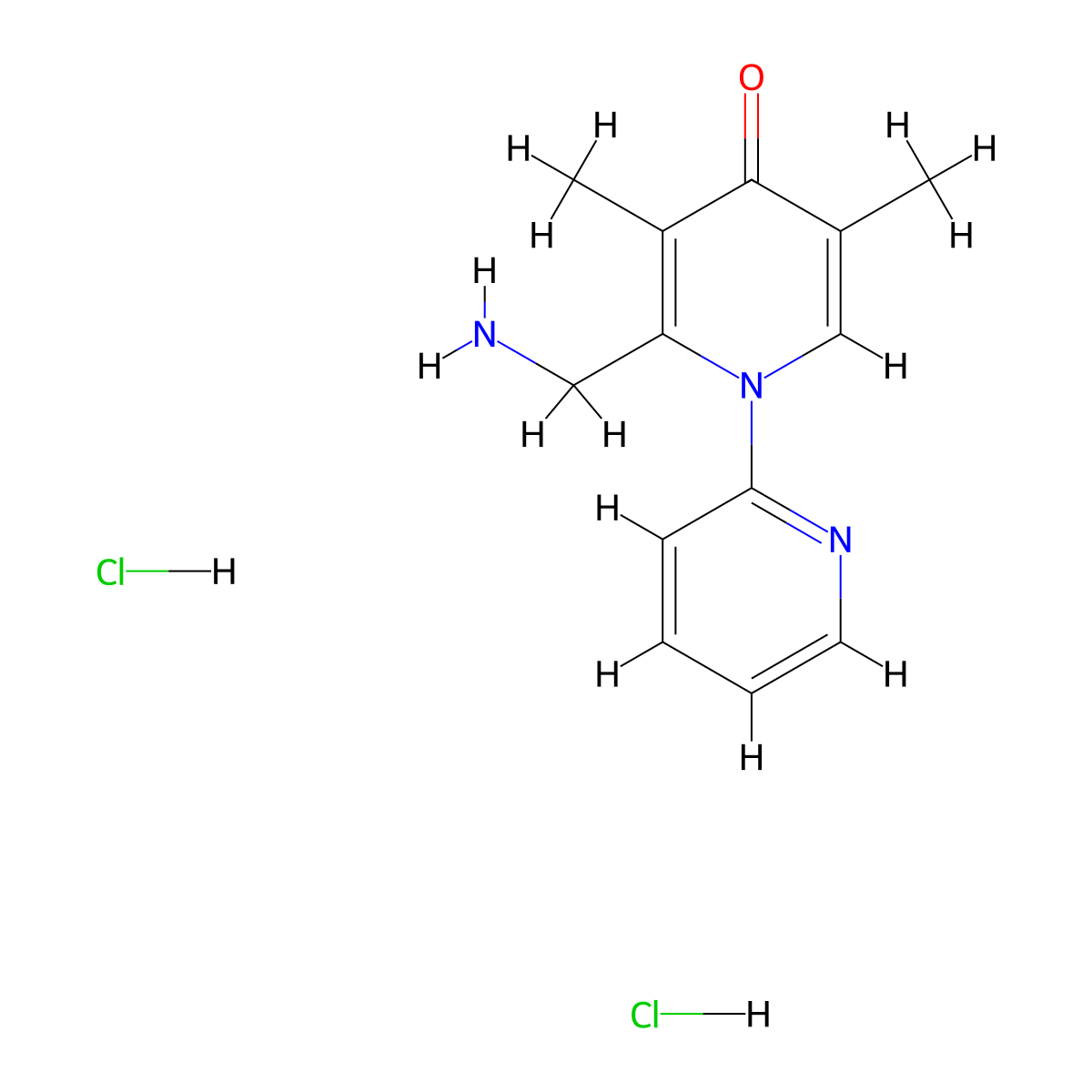 2-(Aminomethyl)-3,5-dimethyl-4H-1,2'-bipyridin-4-one dihydrochloride molecular structure, CAS 2279121-93-4