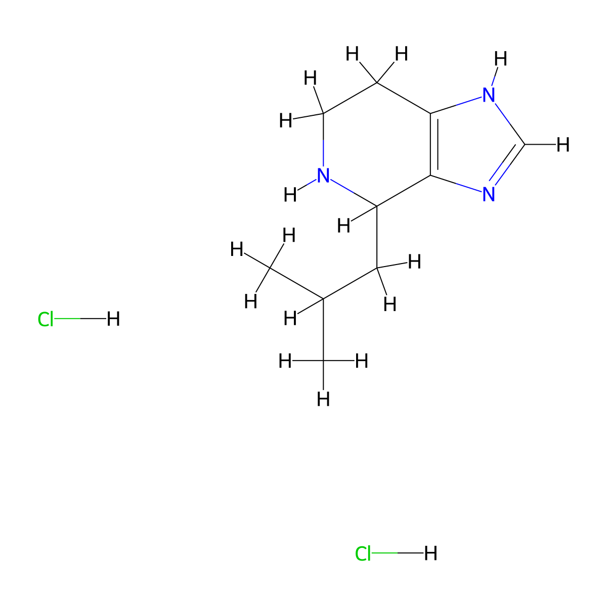4-Isobutyl-4,5,6,7-tetrahydro-3H-imidazo[4,5-c]pyridine dihydrochloride molecular structure, CAS 2279122-00-6