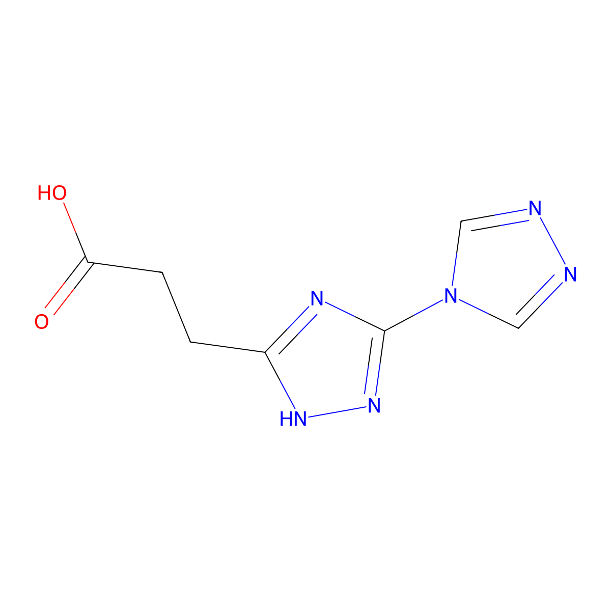 3-(2H-3,4'-Bi-1,2,4-triazol-5-yl)propanoic acid molecular structure, CAS 2279122-06-2