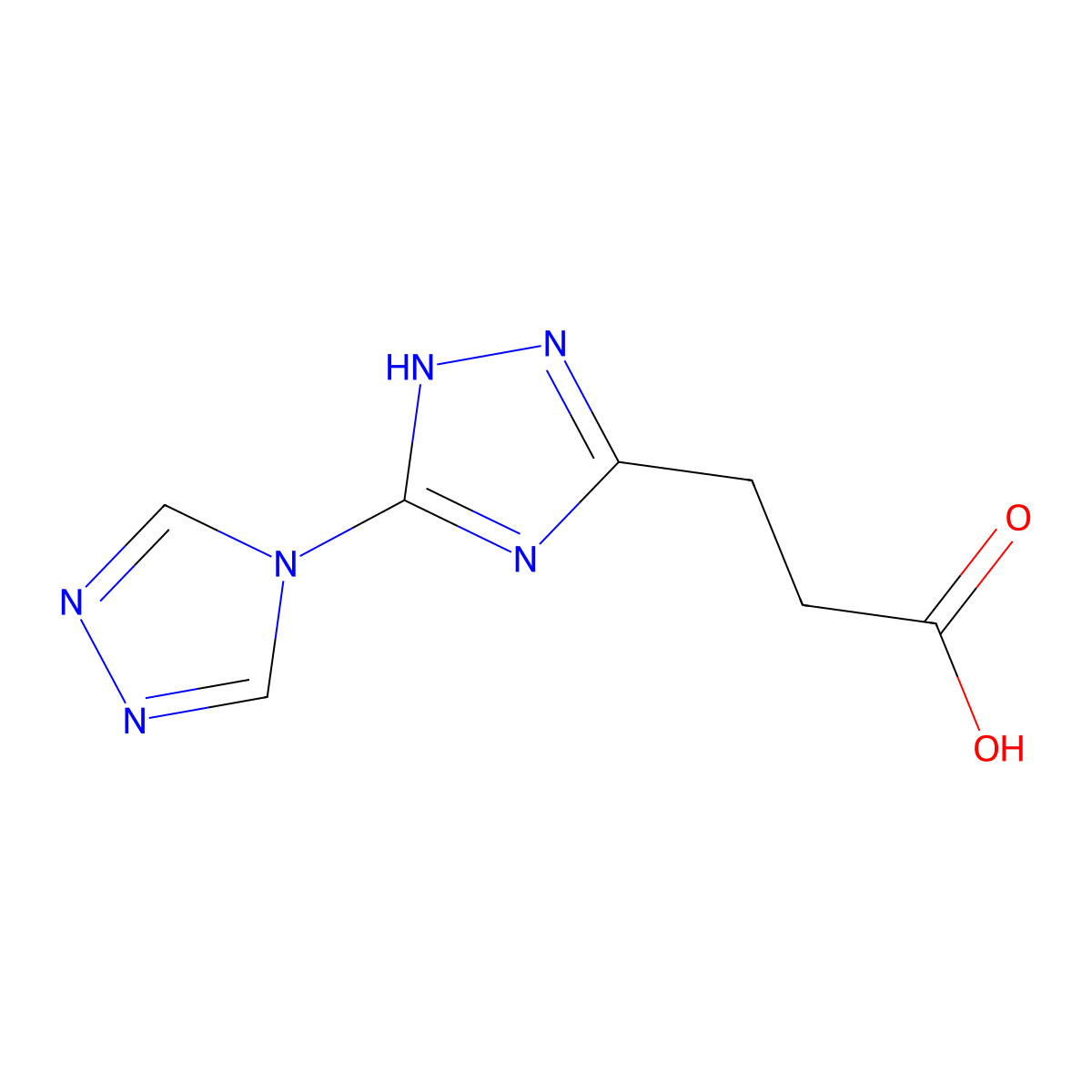 3-(2H-3,4'-Bi-1,2,4-triazol-5-yl)propanoic acid molecular structure, CAS 2279122-06-2