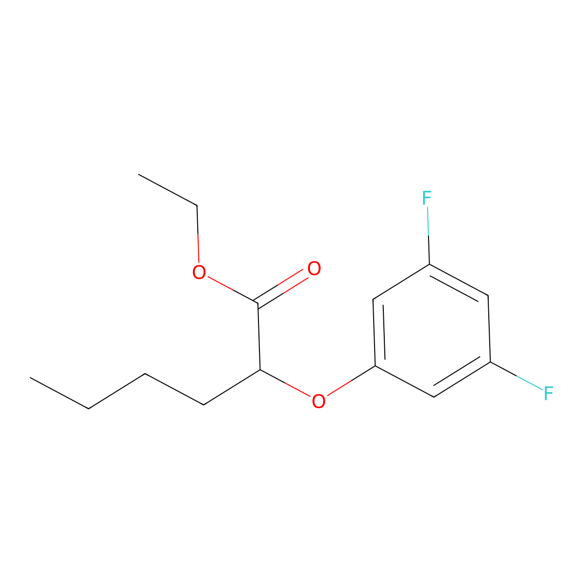 Ethyl 2-(3,5-difluorophenoxy)hexanoate molecular structure, CAS 2279122-11-9