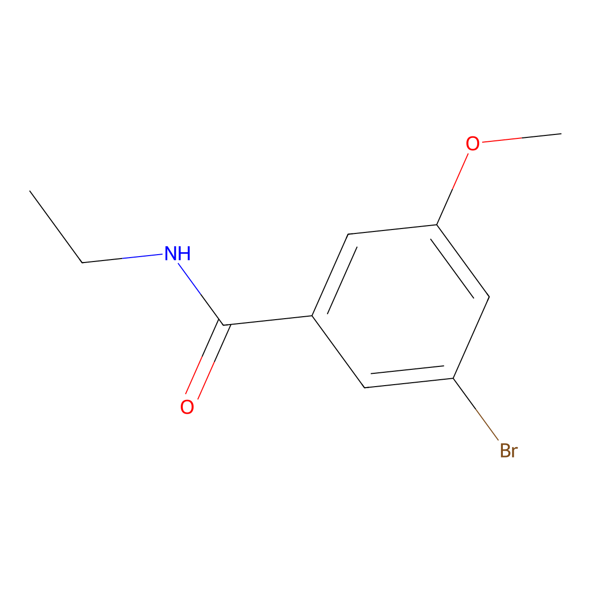 3-Bromo-N-ethyl-5-methoxy-benzamide molecular structure, CAS 2279122-13-1