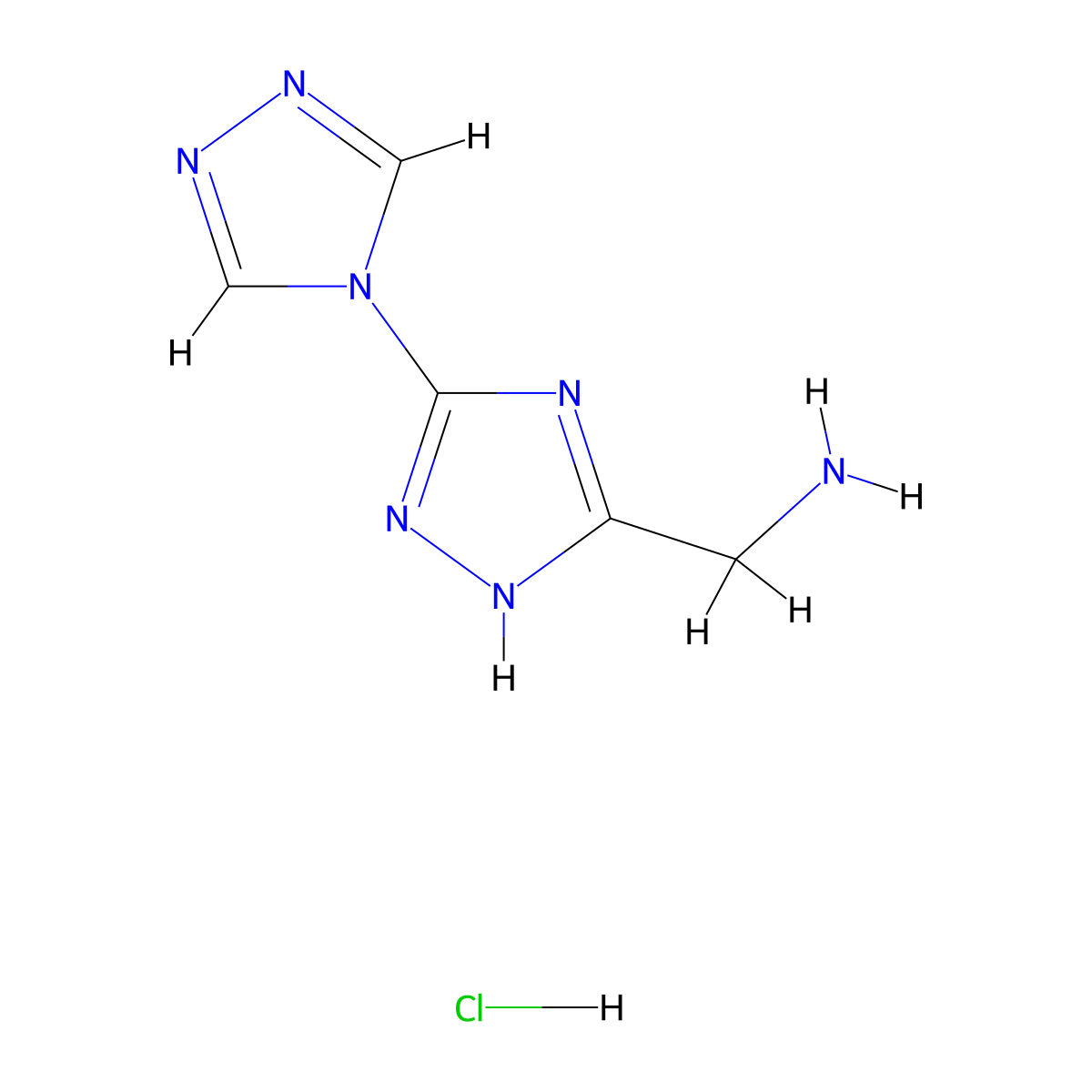 (2H-3,4'-Bi-1,2,4-triazol-5-ylmethyl)amine hydrochloride molecular structure, CAS 2279122-18-6