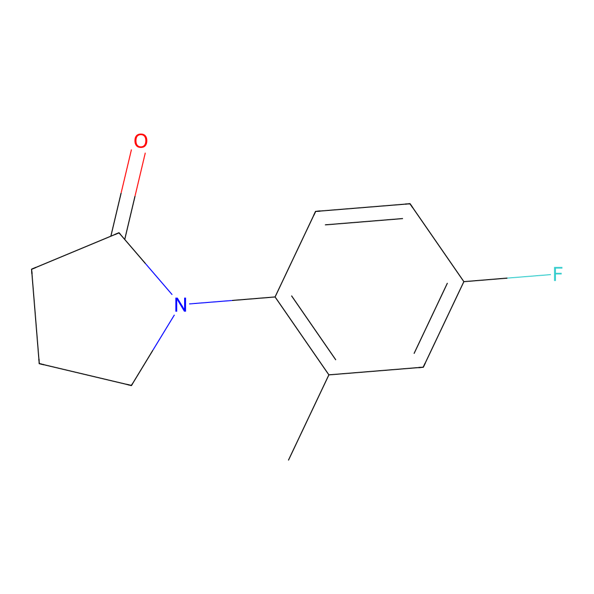 1-(4-Fluoro-2-methylphenyl)pyrrolidin-2-one molecular structure, CAS 2279122-19-7