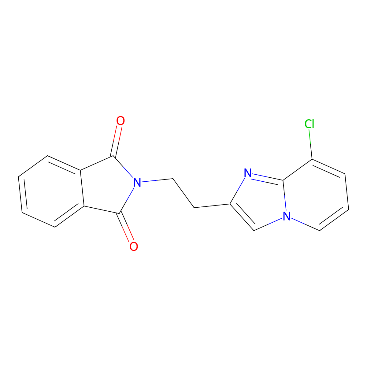 2-[2-(8-Chloroimidazo[1,2-a]pyridin-2-yl)ethyl]-1H-isoindole-1,3(2H)-dione molecular structure, CAS 2279122-21-1