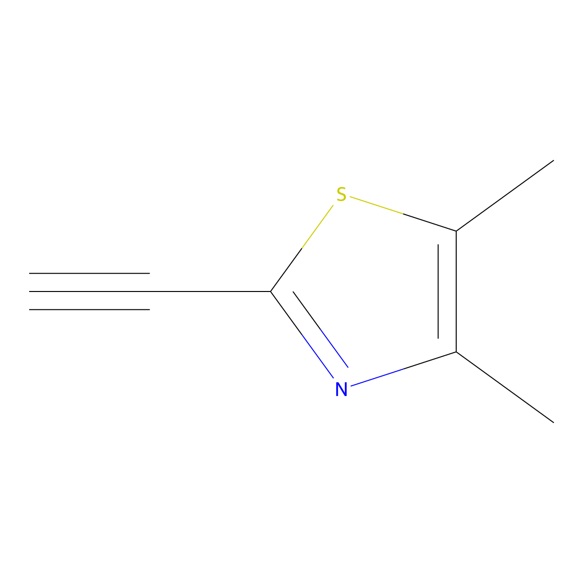 2-Ethynyl-4,5-dimethyl-1,3-thiazole molecular structure, CAS 2279122-45-9