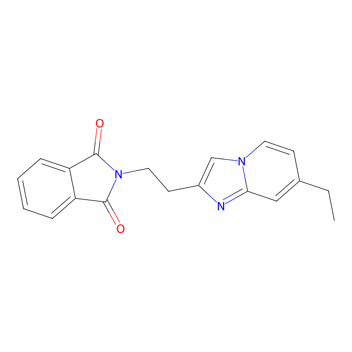2-[2-(7-Ethylimidazo[1,2-a]pyridin-2-yl)ethyl]-1H-isoindole-1,3(2H)-dione molecular structure, CAS 2279122-50-6