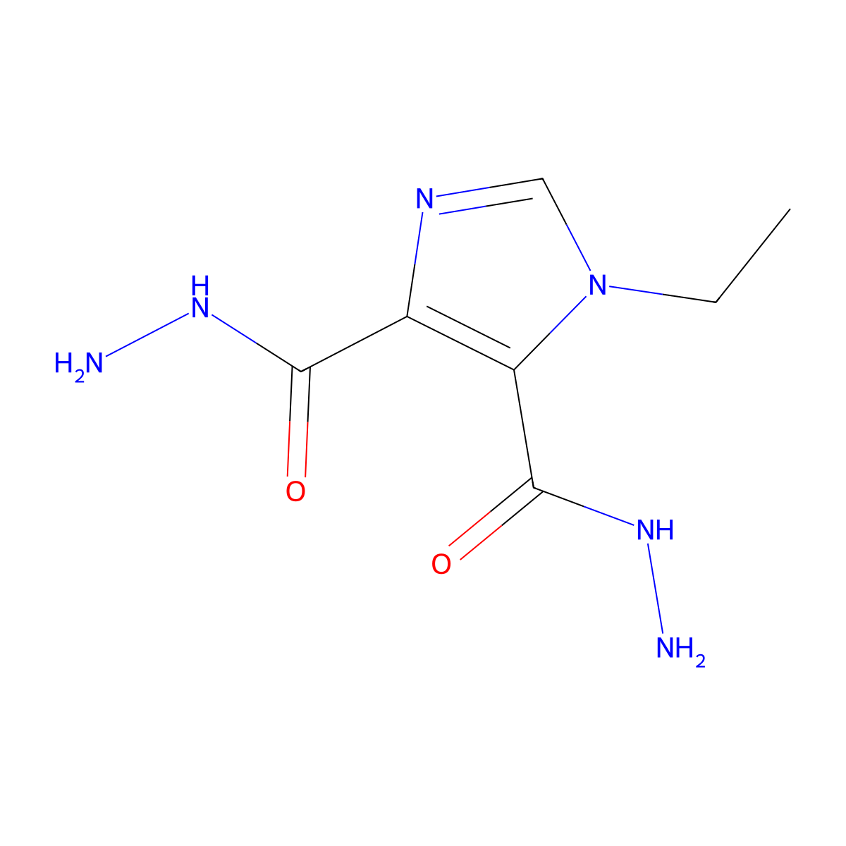 1-Ethyl-1H-imidazole-4,5-dicarbohydrazide molecular structure, CAS 2279122-59-5