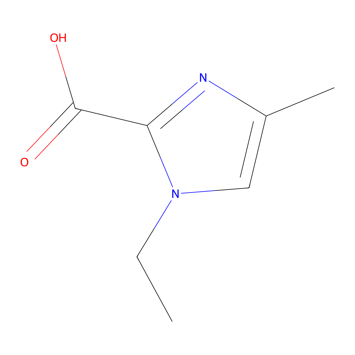 1-Ethyl-4-methyl-1H-imidazole-2-carboxylic acid molecular structure, CAS 2279122-73-3