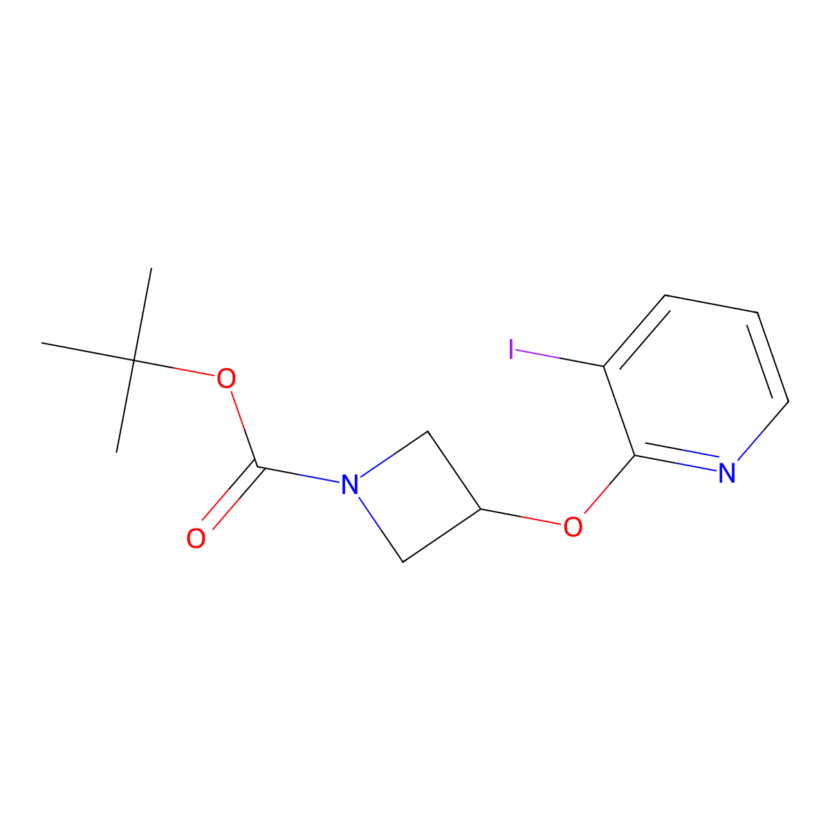 3-(3-Iodo-pyridin-2-yloxy)-azetidine-1-carboxylic acid tert-butyl ester molecular structure, CAS 2279122-74-4