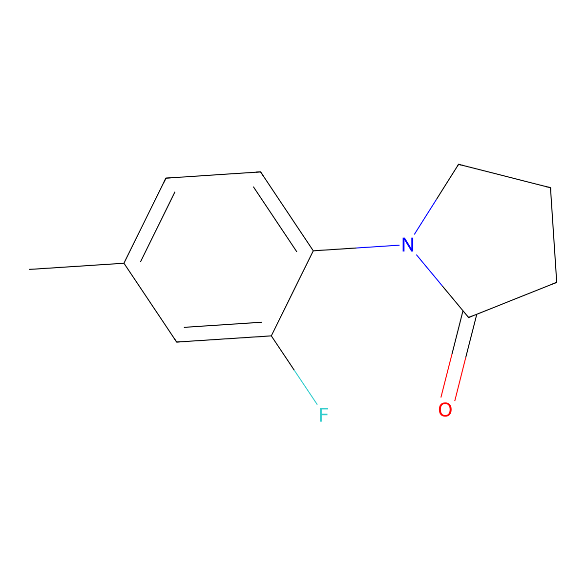 1-(2-Fluoro-4-methylphenyl)pyrrolidin-2-one molecular structure, CAS 2279122-99-3