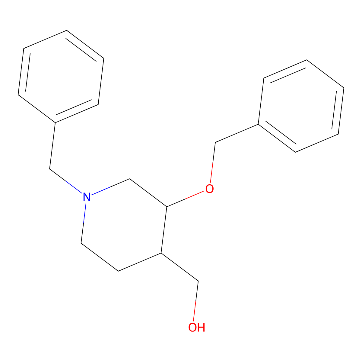 [1-Benzyl-3-(benzyloxy)piperidin-4-yl]methanol molecular structure, CAS 2279123-03-2
